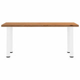 Eettafel rechthoekig 180x90x74 cm massief eikenhout lichtbruin - AllerleiShop