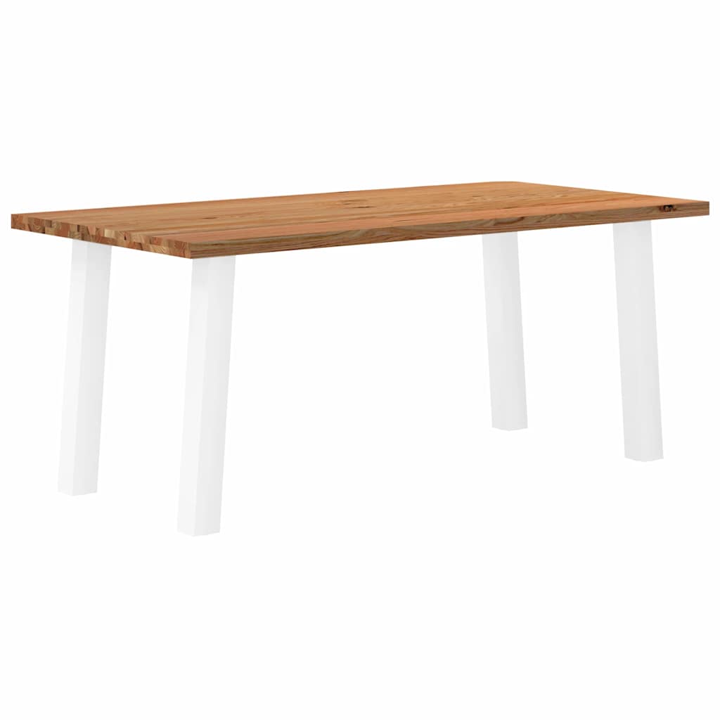 Eettafel rechthoekig 180x90x74 cm massief eikenhout lichtbruin - AllerleiShop