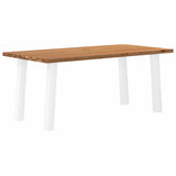 Eettafel rechthoekig 180x90x74 cm massief eikenhout lichtbruin - AllerleiShop