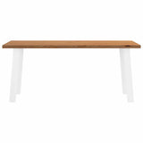 Eettafel rechthoekig 180x90x74 cm massief eikenhout lichtbruin - AllerleiShop