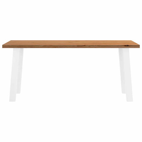 Eettafel rechthoekig 180x90x74 cm massief eikenhout lichtbruin - AllerleiShop