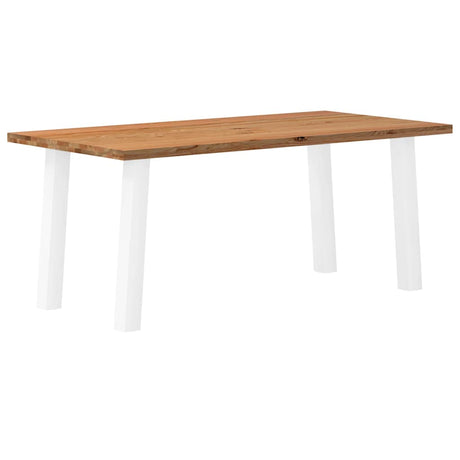 Eettafel rechthoekig 180x90x74 cm massief eikenhout lichtbruin - AllerleiShop