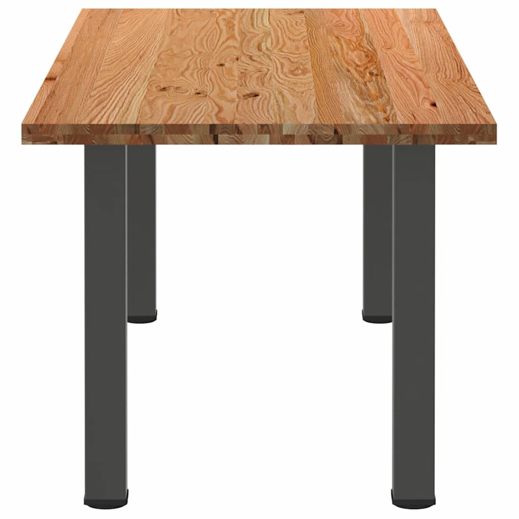 Eettafel rechthoekig 200x90x74 cm massief eikenhout lichtbruin - AllerleiShop