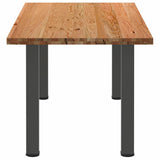 Eettafel rechthoekig 200x90x74 cm massief eikenhout lichtbruin - AllerleiShop