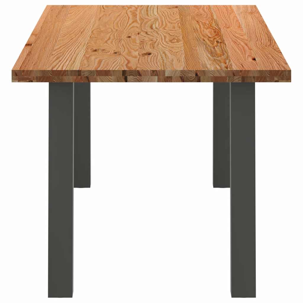 Eettafel rechthoekig 200x90x74 cm massief eikenhout lichtbruin - AllerleiShop