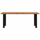 Eettafel rechthoekig 200x90x74 cm massief eikenhout lichtbruin - AllerleiShop