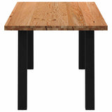 Eettafel rechthoekig 200x90x74 cm massief eikenhout lichtbruin - AllerleiShop