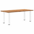 Eettafel rechthoekig 200x90x74 cm massief eikenhout lichtbruin - AllerleiShop