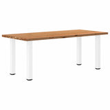 Eettafel rechthoekig 200x90x74 cm massief eikenhout lichtbruin - AllerleiShop