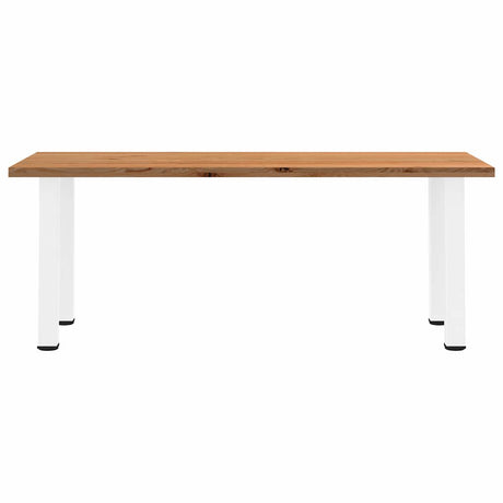 Eettafel rechthoekig 200x90x74 cm massief eikenhout lichtbruin - AllerleiShop