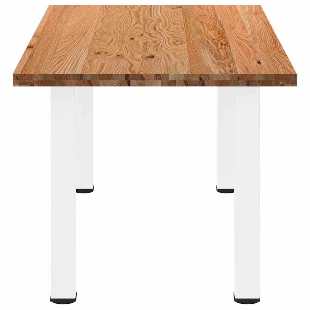 Eettafel rechthoekig 200x90x74 cm massief eikenhout lichtbruin - AllerleiShop