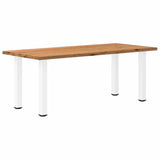 Eettafel rechthoekig 200x90x74 cm massief eikenhout lichtbruin - AllerleiShop