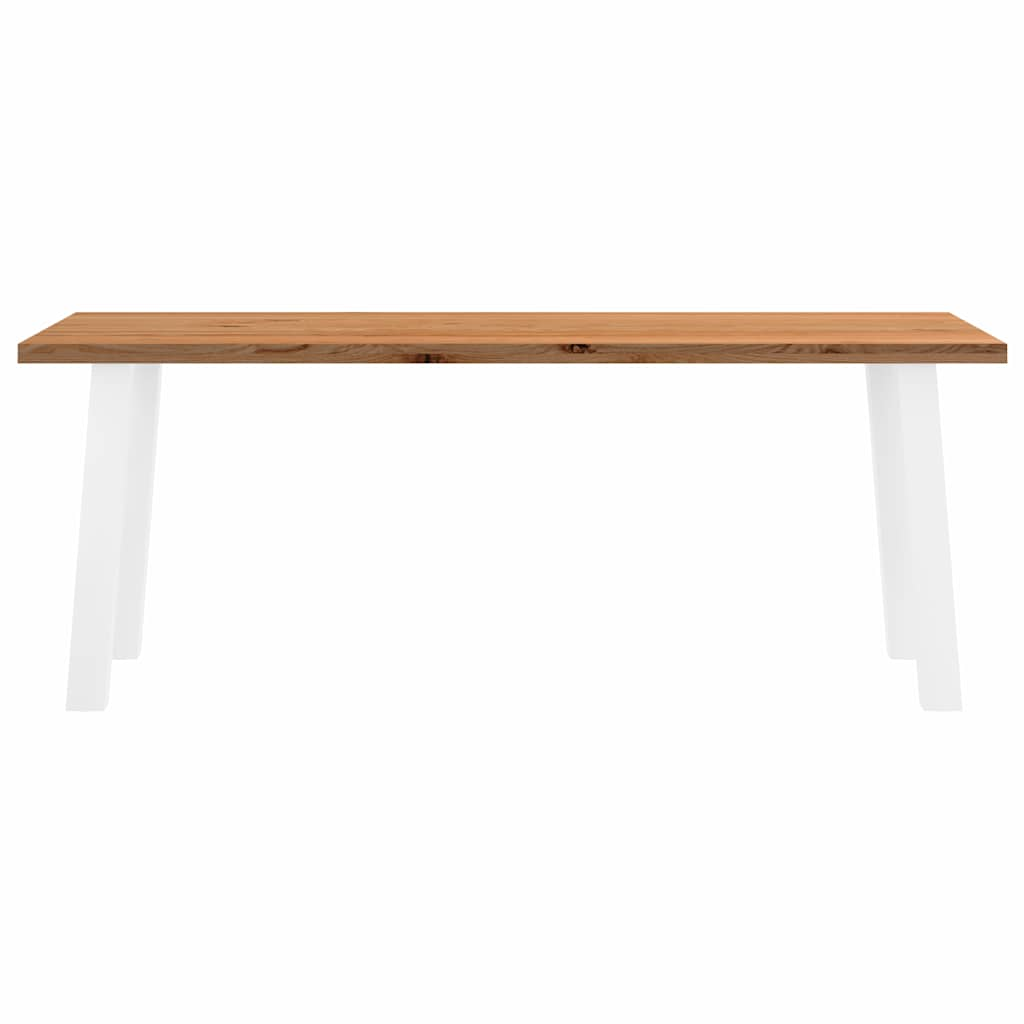 Eettafel rechthoekig 200x90x74 cm massief eikenhout lichtbruin - AllerleiShop