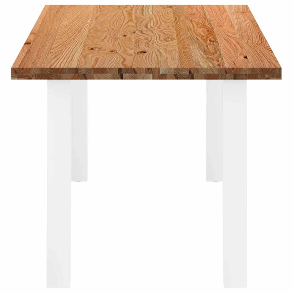 Eettafel rechthoekig 200x90x74 cm massief eikenhout lichtbruin - AllerleiShop