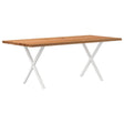 Eettafel rechthoekig 200x90x74 cm massief eikenhout lichtbruin - AllerleiShop