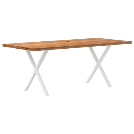 Eettafel rechthoekig 200x90x74 cm massief eikenhout lichtbruin - AllerleiShop