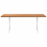 Eettafel rechthoekig 200x90x74 cm massief eikenhout lichtbruin - AllerleiShop