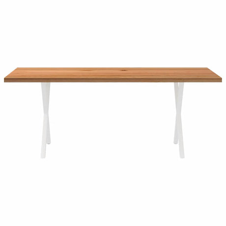 Eettafel rechthoekig 200x90x74 cm massief eikenhout lichtbruin - AllerleiShop