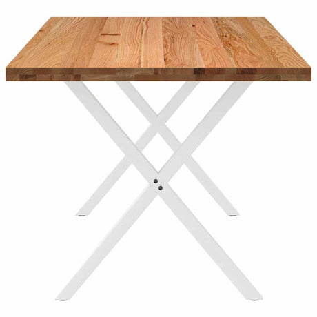 Eettafel rechthoekig 200x90x74 cm massief eikenhout lichtbruin - AllerleiShop