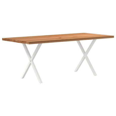 Eettafel rechthoekig 200x90x74 cm massief eikenhout lichtbruin - AllerleiShop