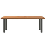 Eettafel rechthoekig 220x90x74 cm massief eikenhout lichtbruin - AllerleiShop