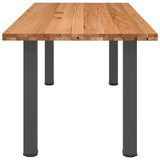 Eettafel rechthoekig 220x90x74 cm massief eikenhout lichtbruin - AllerleiShop