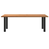 Eettafel rechthoekig 220x90x74 cm massief eikenhout lichtbruin - AllerleiShop