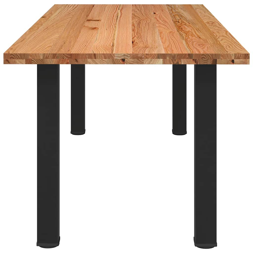 Eettafel rechthoekig 220x90x74 cm massief eikenhout lichtbruin - AllerleiShop