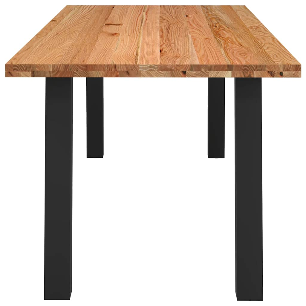 Eettafel rechthoekig 220x90x74 cm massief eikenhout lichtbruin - AllerleiShop