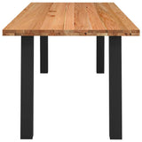 Eettafel rechthoekig 220x90x74 cm massief eikenhout lichtbruin - AllerleiShop