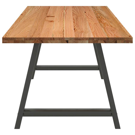 Eettafel rechthoekig 240x90x74 cm massief eikenhout lichtbruin - AllerleiShop