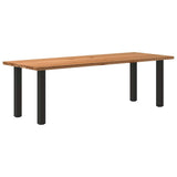 Eettafel rechthoekig 240x90x74 cm massief eikenhout lichtbruin - AllerleiShop