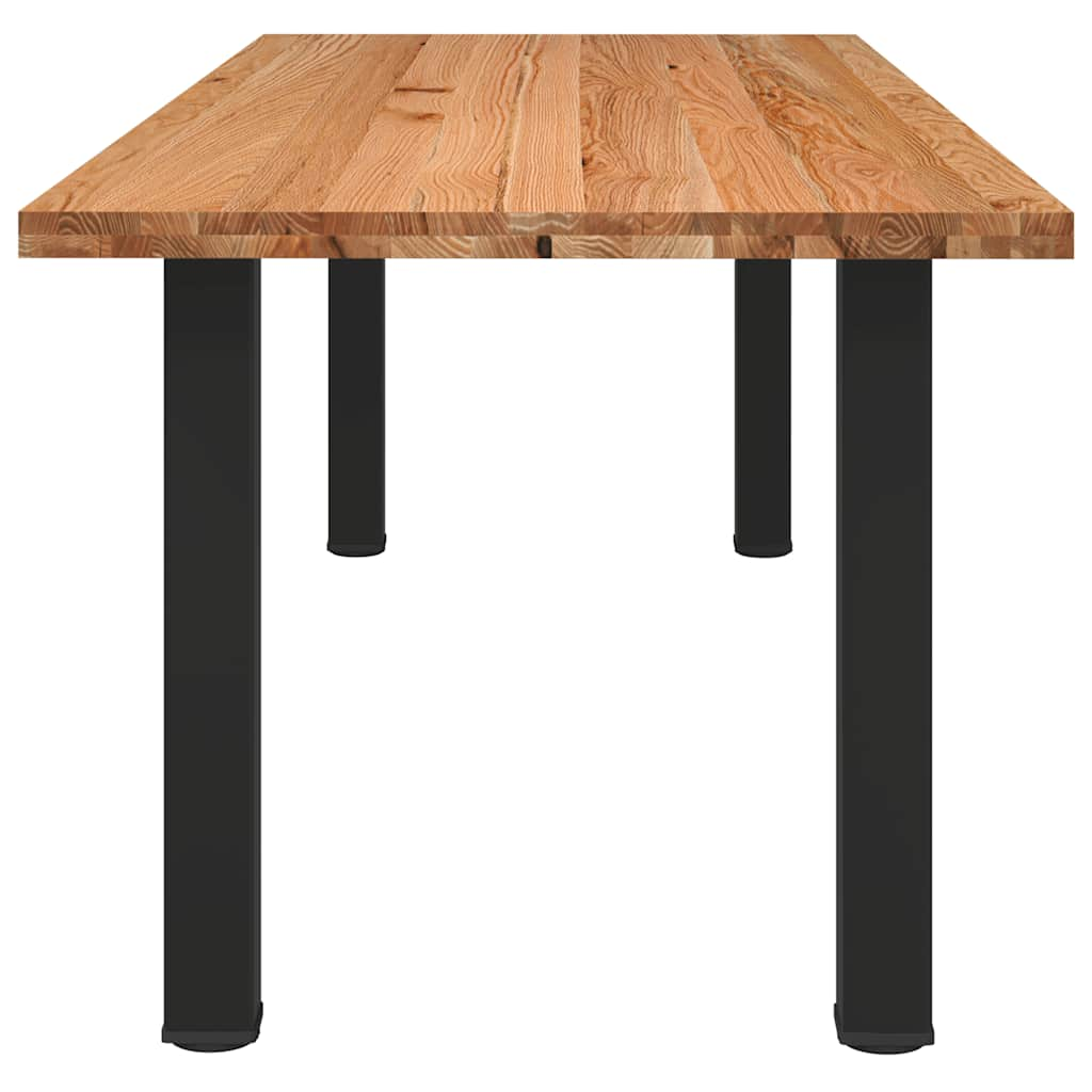 Eettafel rechthoekig 240x90x74 cm massief eikenhout lichtbruin - AllerleiShop