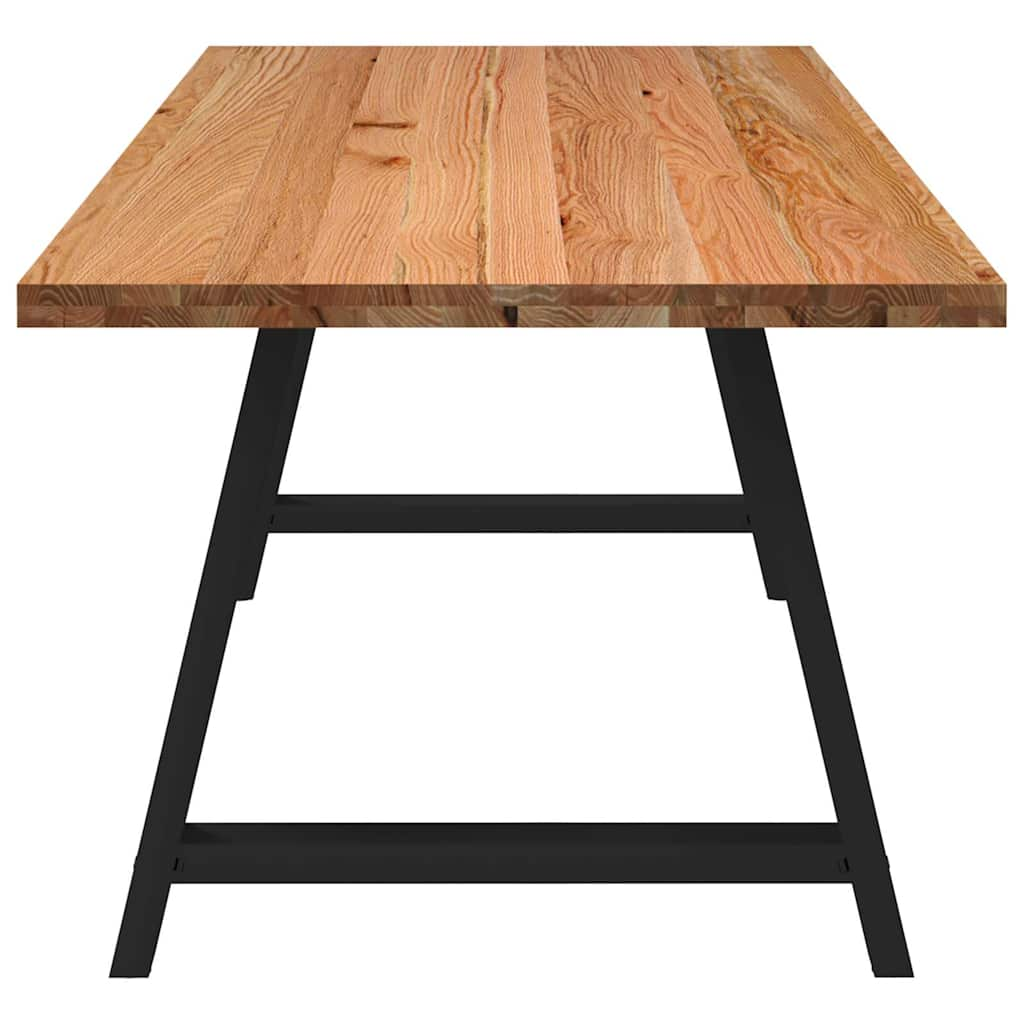 Eettafel rechthoekig 240x90x74 cm massief eikenhout lichtbruin - AllerleiShop