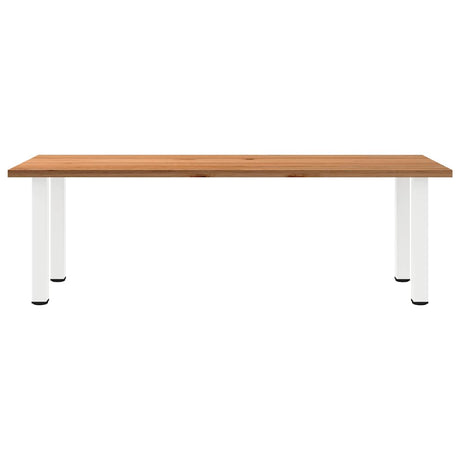 Eettafel rechthoekig 240x90x74 cm massief eikenhout lichtbruin - AllerleiShop