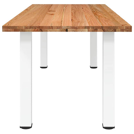 Eettafel rechthoekig 240x90x74 cm massief eikenhout lichtbruin - AllerleiShop