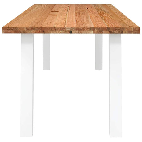 Eettafel rechthoekig 240x90x74 cm massief eikenhout lichtbruin - AllerleiShop