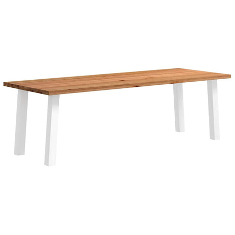 Eettafel rechthoekig 240x90x74 cm massief eikenhout lichtbruin - AllerleiShop