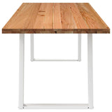 Eettafel rechthoekig 240x90x74 cm massief eikenhout lichtbruin - AllerleiShop