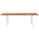 Eettafel rechthoekig 240x90x74 cm massief eikenhout lichtbruin - AllerleiShop