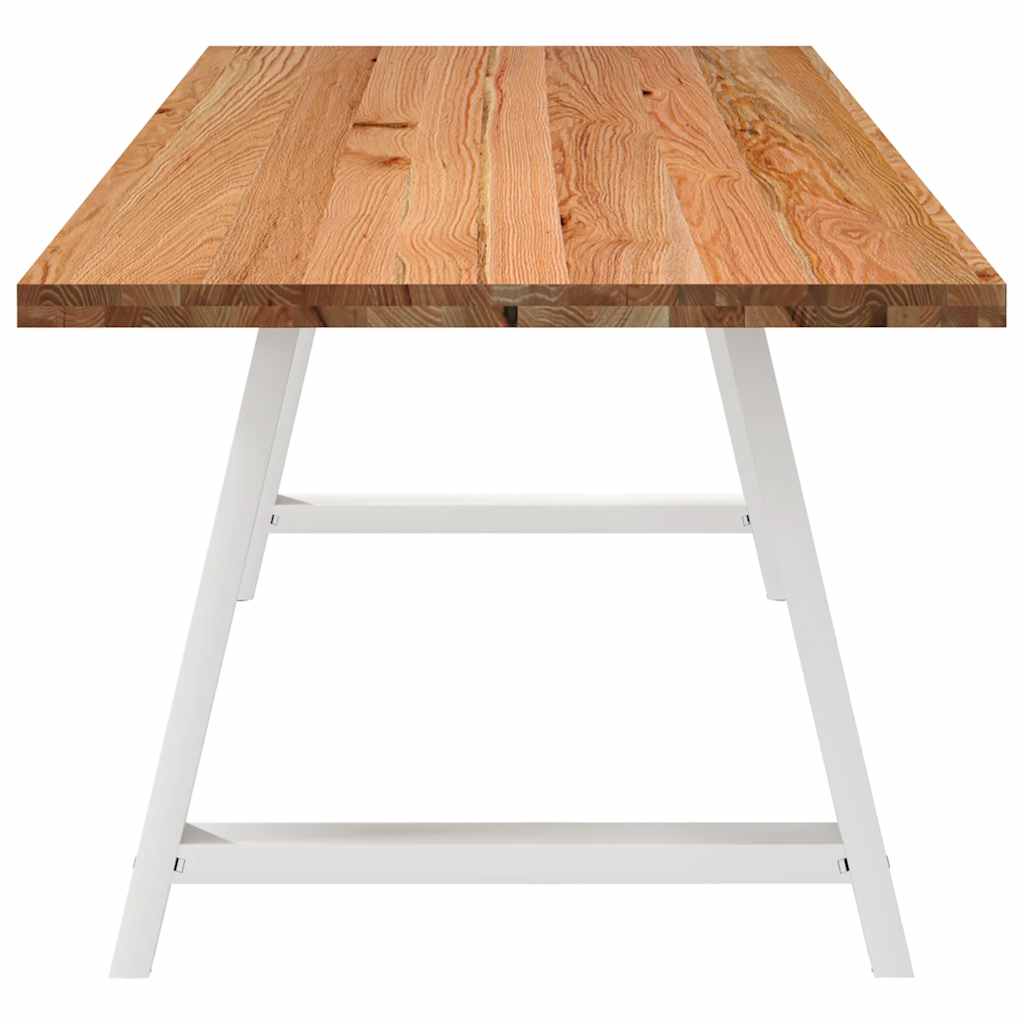 Eettafel rechthoekig 240x90x74 cm massief eikenhout lichtbruin - AllerleiShop