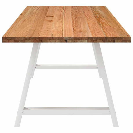 Eettafel rechthoekig 240x90x74 cm massief eikenhout lichtbruin - AllerleiShop