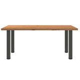 Eettafel rechthoekig 180x100x74 cm massief eikenhout lichtbruin - AllerleiShop