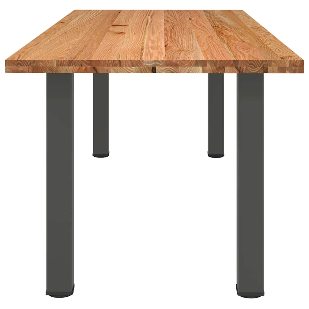 Eettafel rechthoekig 180x100x74 cm massief eikenhout lichtbruin - AllerleiShop