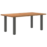 Eettafel rechthoekig 180x100x74 cm massief eikenhout lichtbruin - AllerleiShop