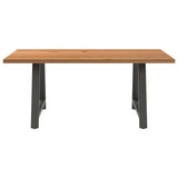 Eettafel rechthoekig 180x100x74 cm massief eikenhout lichtbruin - AllerleiShop