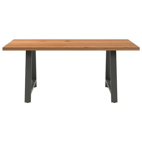 Eettafel rechthoekig 180x100x74 cm massief eikenhout lichtbruin - AllerleiShop