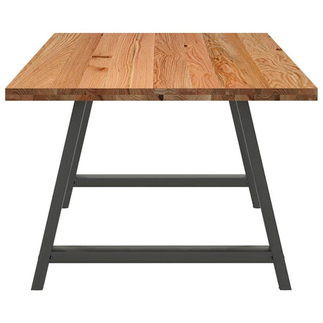 Eettafel rechthoekig 180x100x74 cm massief eikenhout lichtbruin - AllerleiShop