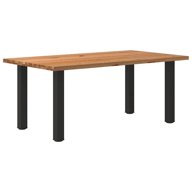 Eettafel rechthoekig 180x100x74 cm massief eikenhout lichtbruin - AllerleiShop