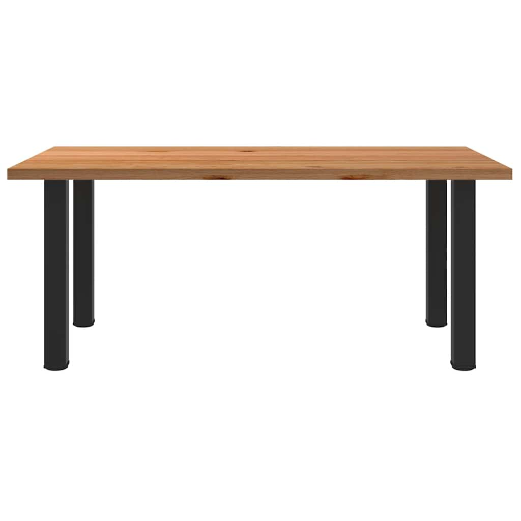 Eettafel rechthoekig 180x100x74 cm massief eikenhout lichtbruin - AllerleiShop